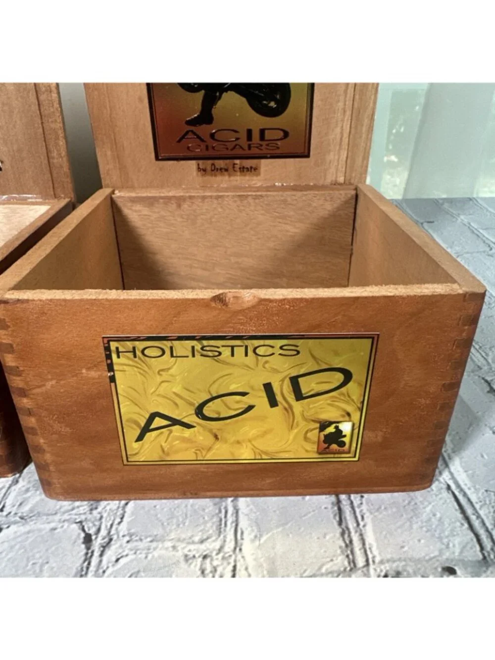 Acid EMPTY Cigar Box Lot Of 2 By Drew Estate Wood Crafts Storage Blondie & Atom